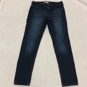Girls dark wash ankle length jeans